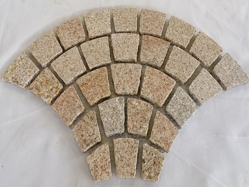 G682 flamed surface+natural edges+fan shape