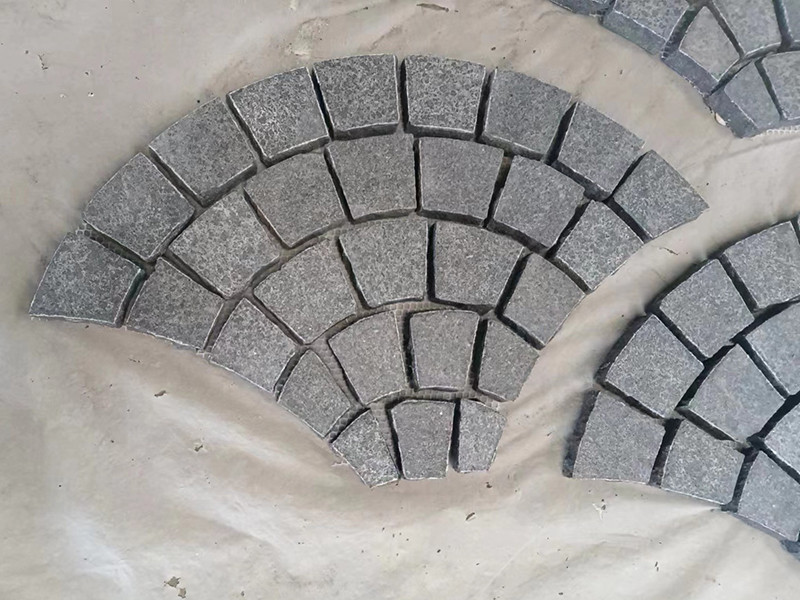 G684 flamed surface+natural edges+fan shape